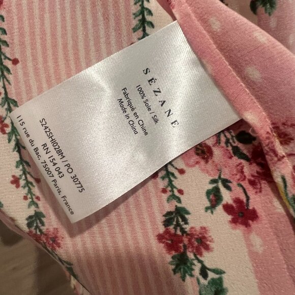 Sezane Annie Shirt English Flowers - Size 2 - Picture 6 of 6